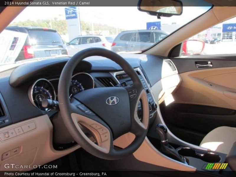 Venetian Red / Camel 2014 Hyundai Sonata GLS