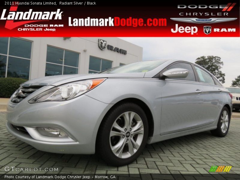 Radiant Silver / Black 2011 Hyundai Sonata Limited