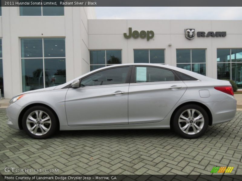Radiant Silver / Black 2011 Hyundai Sonata Limited