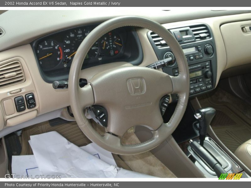 Naples Gold Metallic / Ivory 2002 Honda Accord EX V6 Sedan