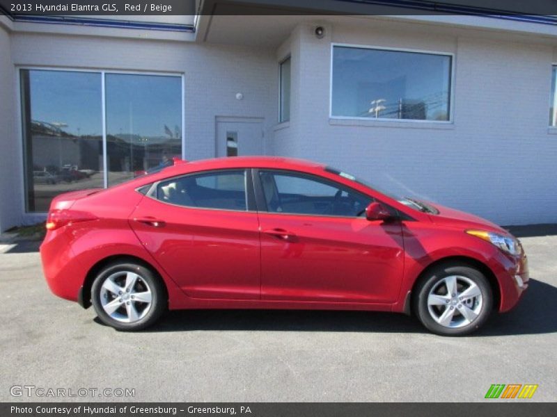 Red / Beige 2013 Hyundai Elantra GLS