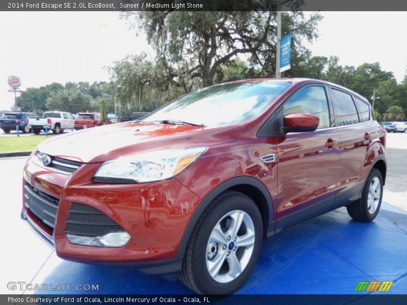 Sunset / Medium Light Stone 2014 Ford Escape SE 2.0L EcoBoost