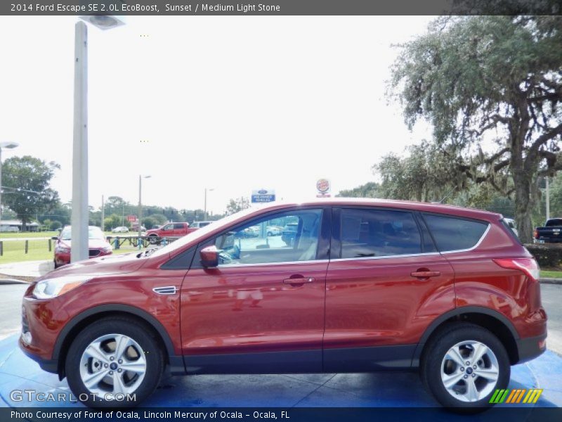 Sunset / Medium Light Stone 2014 Ford Escape SE 2.0L EcoBoost