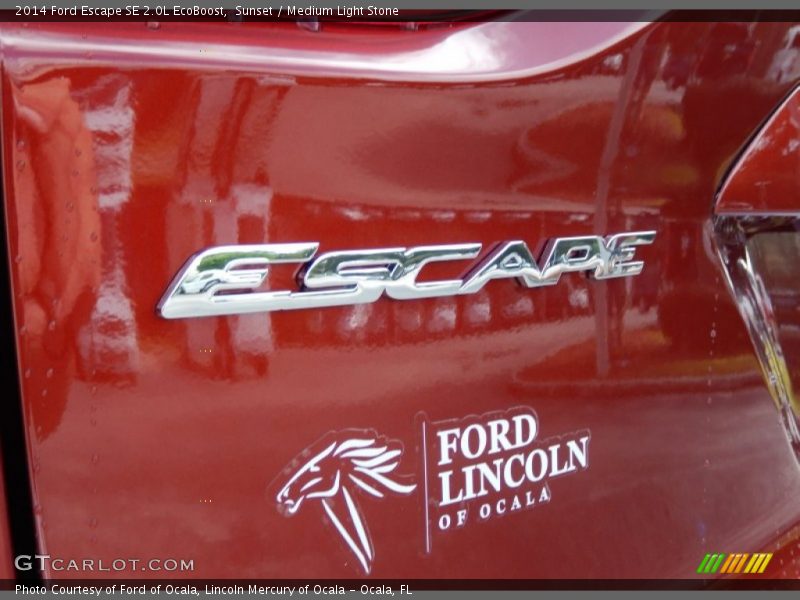 Sunset / Medium Light Stone 2014 Ford Escape SE 2.0L EcoBoost
