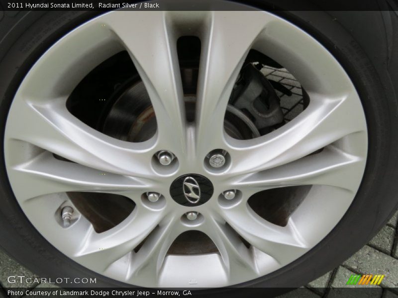 Radiant Silver / Black 2011 Hyundai Sonata Limited