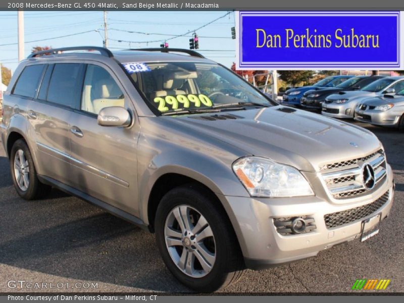Sand Beige Metallic / Macadamia 2008 Mercedes-Benz GL 450 4Matic