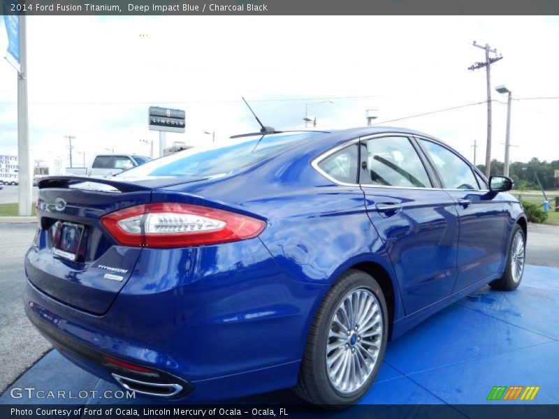 Deep Impact Blue / Charcoal Black 2014 Ford Fusion Titanium