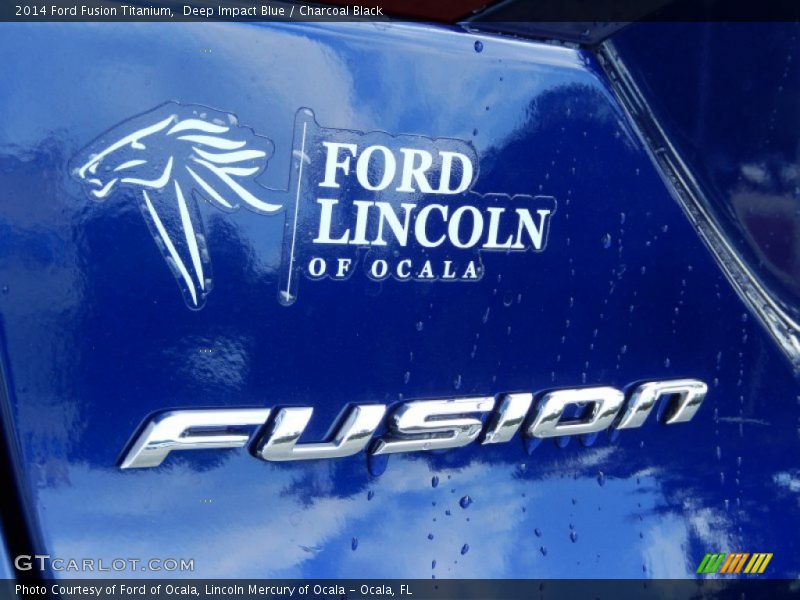Deep Impact Blue / Charcoal Black 2014 Ford Fusion Titanium