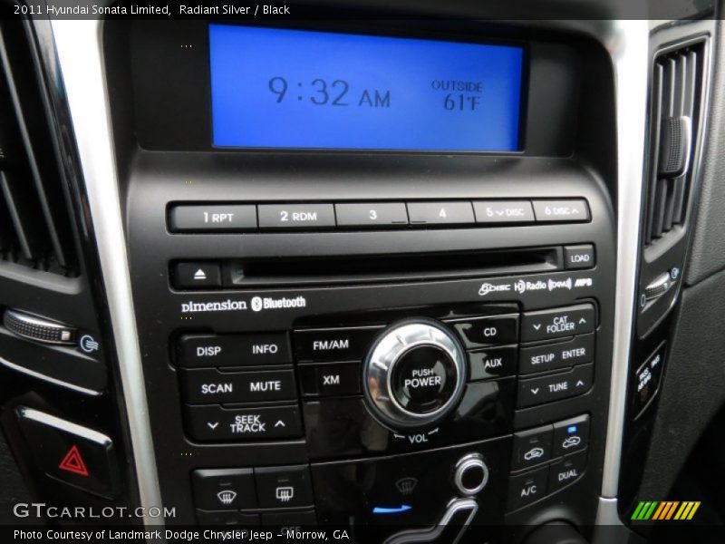 Radiant Silver / Black 2011 Hyundai Sonata Limited