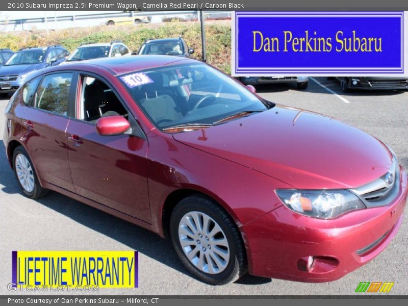Camellia Red Pearl / Carbon Black 2010 Subaru Impreza 2.5i Premium Wagon