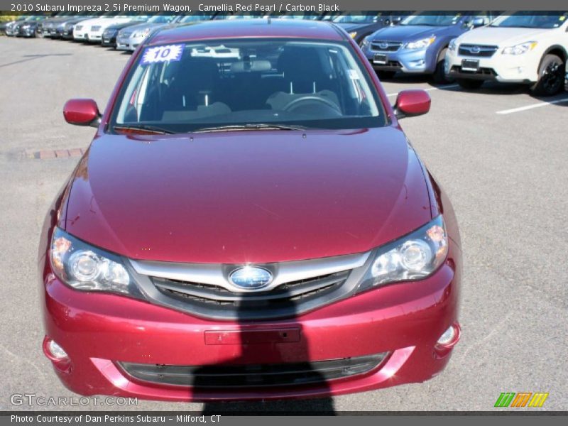 Camellia Red Pearl / Carbon Black 2010 Subaru Impreza 2.5i Premium Wagon