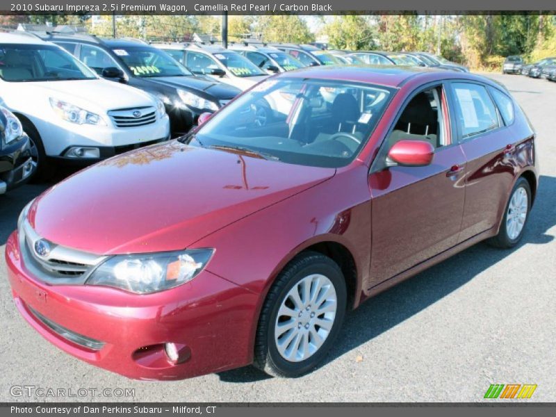 Camellia Red Pearl / Carbon Black 2010 Subaru Impreza 2.5i Premium Wagon