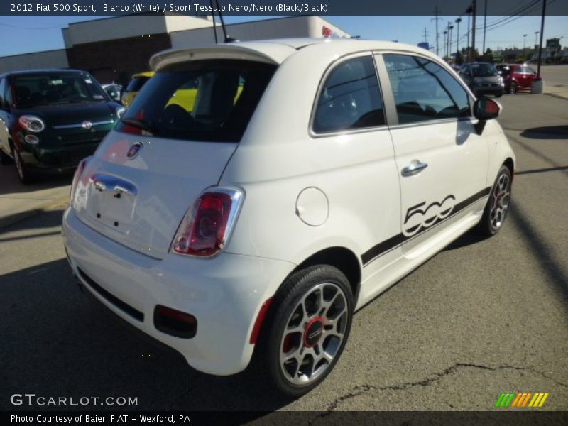 Bianco (White) / Sport Tessuto Nero/Nero (Black/Black) 2012 Fiat 500 Sport