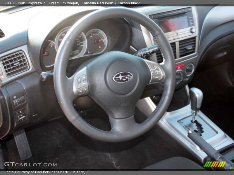 Camellia Red Pearl / Carbon Black 2010 Subaru Impreza 2.5i Premium Wagon