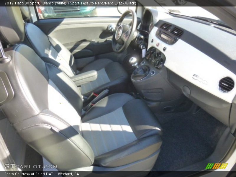 Bianco (White) / Sport Tessuto Nero/Nero (Black/Black) 2012 Fiat 500 Sport