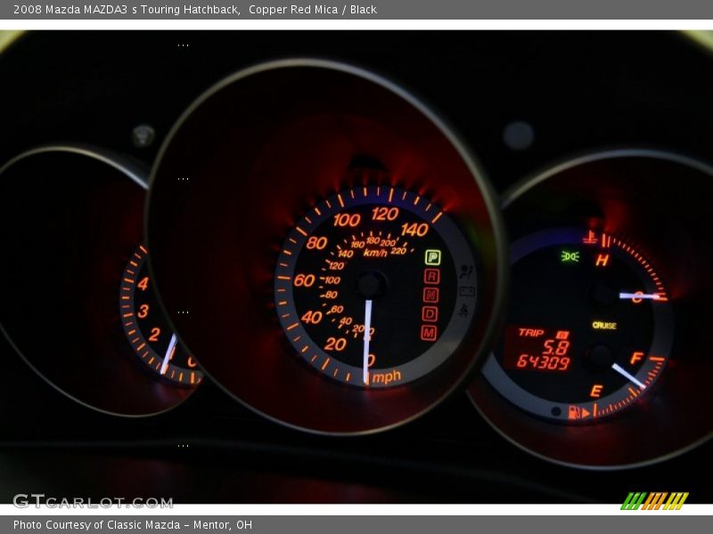 Copper Red Mica / Black 2008 Mazda MAZDA3 s Touring Hatchback