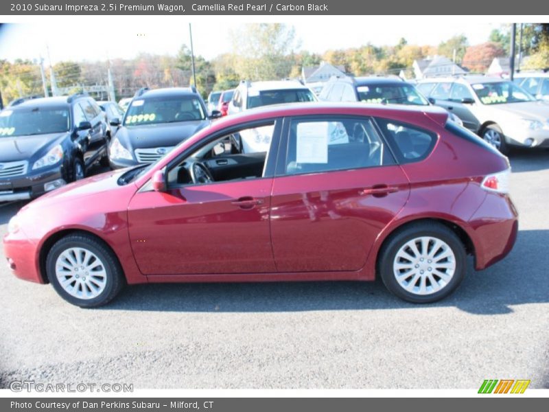Camellia Red Pearl / Carbon Black 2010 Subaru Impreza 2.5i Premium Wagon