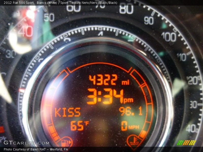 Bianco (White) / Sport Tessuto Nero/Nero (Black/Black) 2012 Fiat 500 Sport