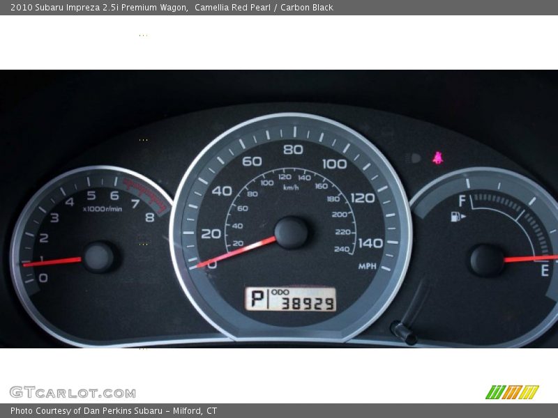 Camellia Red Pearl / Carbon Black 2010 Subaru Impreza 2.5i Premium Wagon