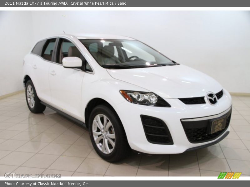 Crystal White Pearl Mica / Sand 2011 Mazda CX-7 s Touring AWD