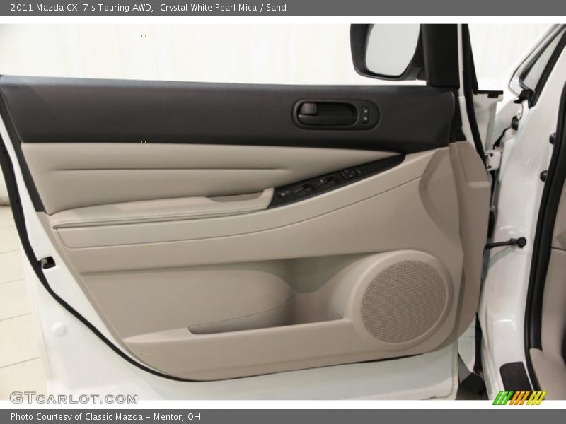 Crystal White Pearl Mica / Sand 2011 Mazda CX-7 s Touring AWD