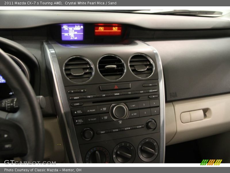 Crystal White Pearl Mica / Sand 2011 Mazda CX-7 s Touring AWD