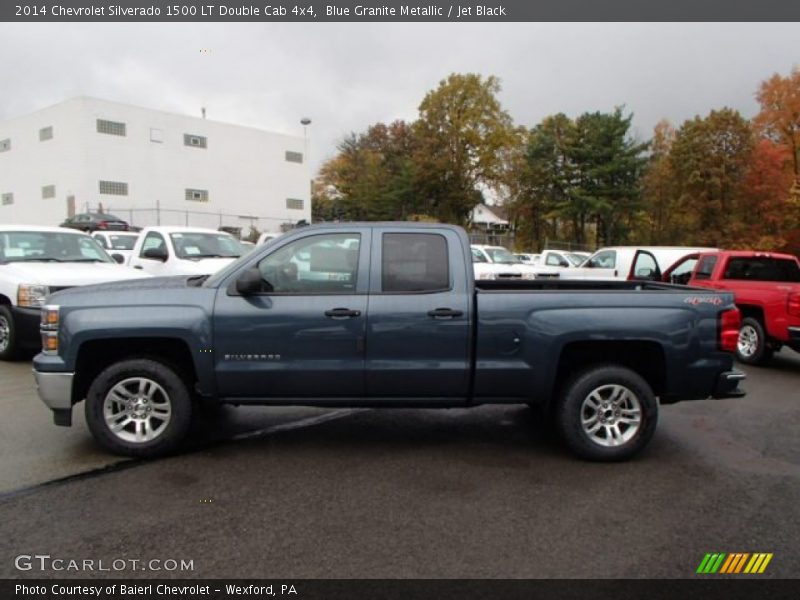 Blue Granite Metallic / Jet Black 2014 Chevrolet Silverado 1500 LT Double Cab 4x4