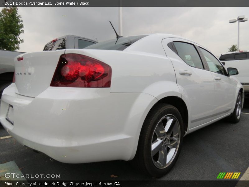Stone White / Black 2011 Dodge Avenger Lux