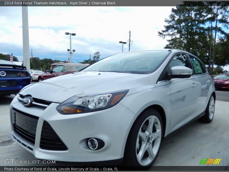 Front 3/4 View of 2014 Focus Titanium Hatchback
