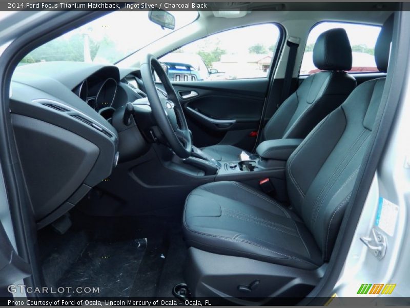  2014 Focus Titanium Hatchback Charcoal Black Interior