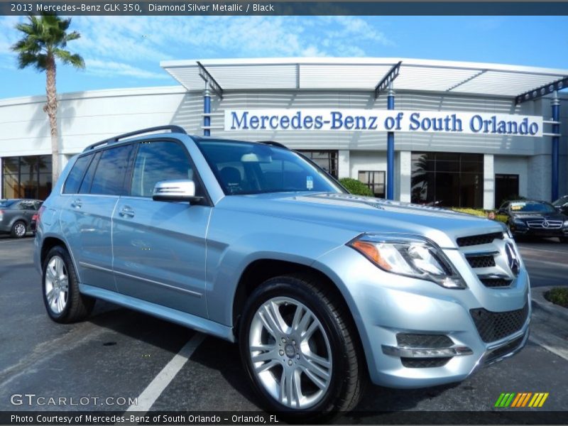 Diamond Silver Metallic / Black 2013 Mercedes-Benz GLK 350