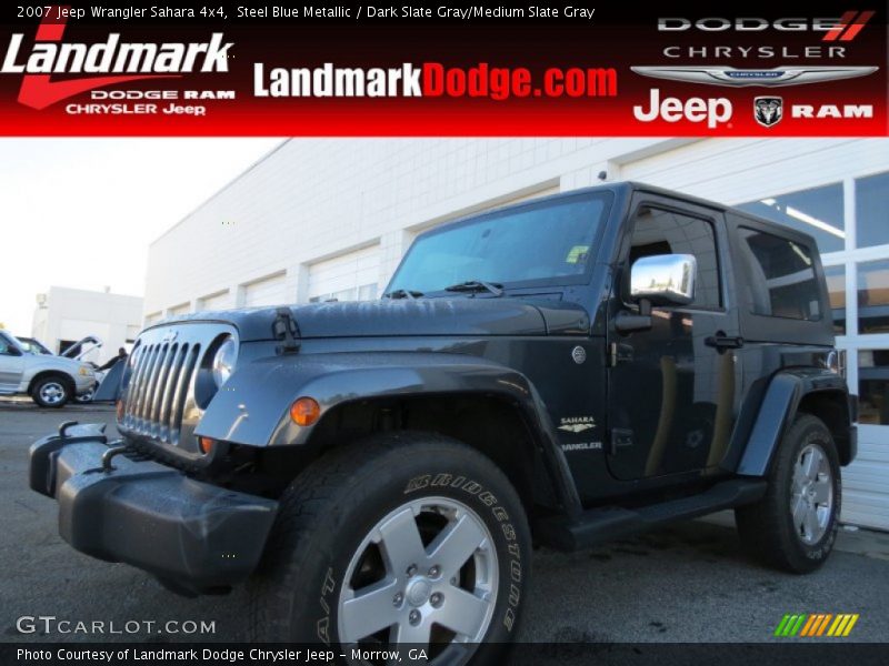 Steel Blue Metallic / Dark Slate Gray/Medium Slate Gray 2007 Jeep Wrangler Sahara 4x4