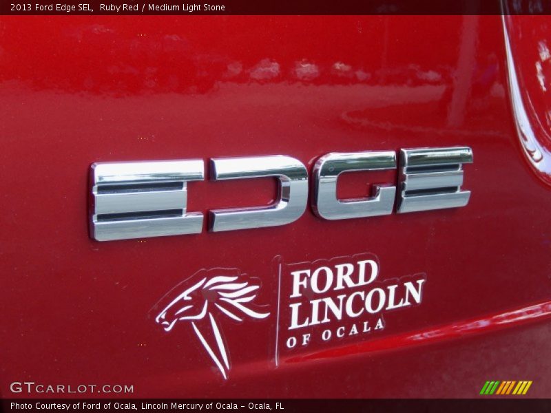 Ruby Red / Medium Light Stone 2013 Ford Edge SEL