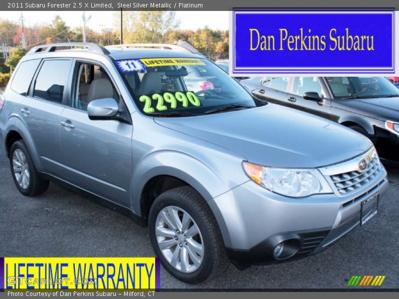 Steel Silver Metallic / Platinum 2011 Subaru Forester 2.5 X Limited