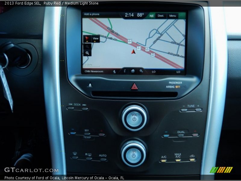 Ruby Red / Medium Light Stone 2013 Ford Edge SEL