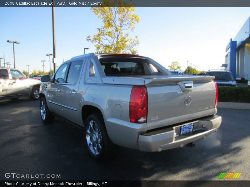 Gold Mist / Ebony 2008 Cadillac Escalade EXT AWD