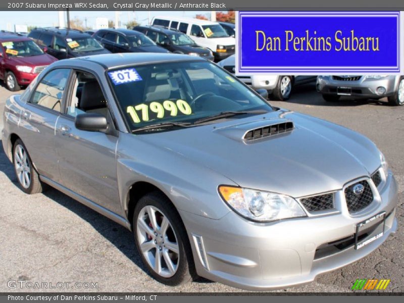 Crystal Gray Metallic / Anthracite Black 2007 Subaru Impreza WRX Sedan