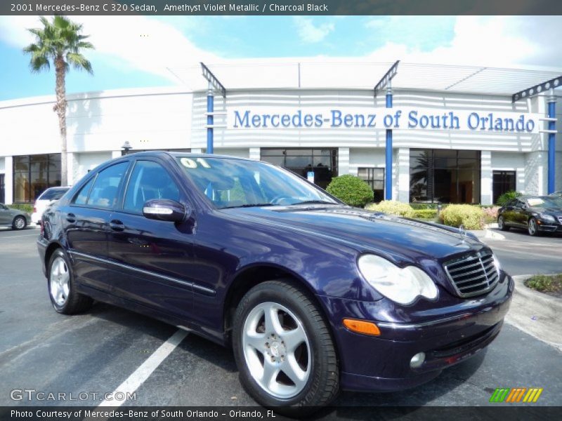 Amethyst Violet Metallic / Charcoal Black 2001 Mercedes-Benz C 320 Sedan