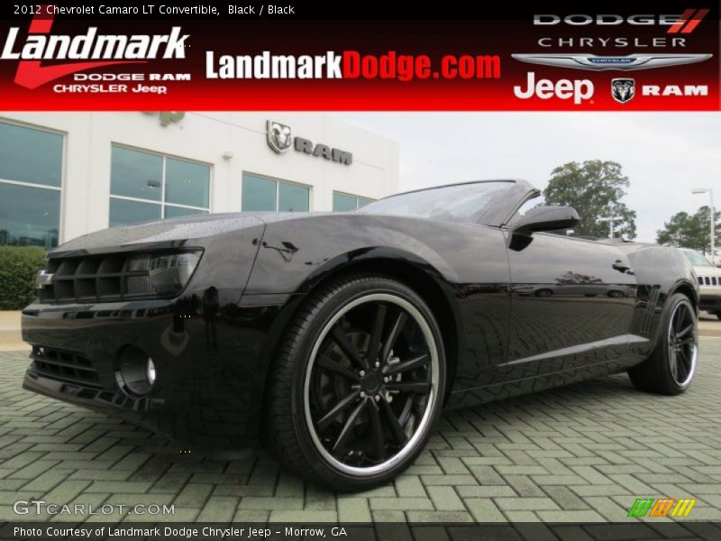 Black / Black 2012 Chevrolet Camaro LT Convertible