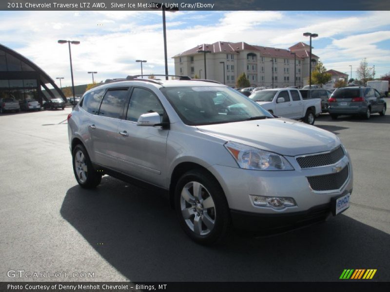 Silver Ice Metallic / Light Gray/Ebony 2011 Chevrolet Traverse LTZ AWD