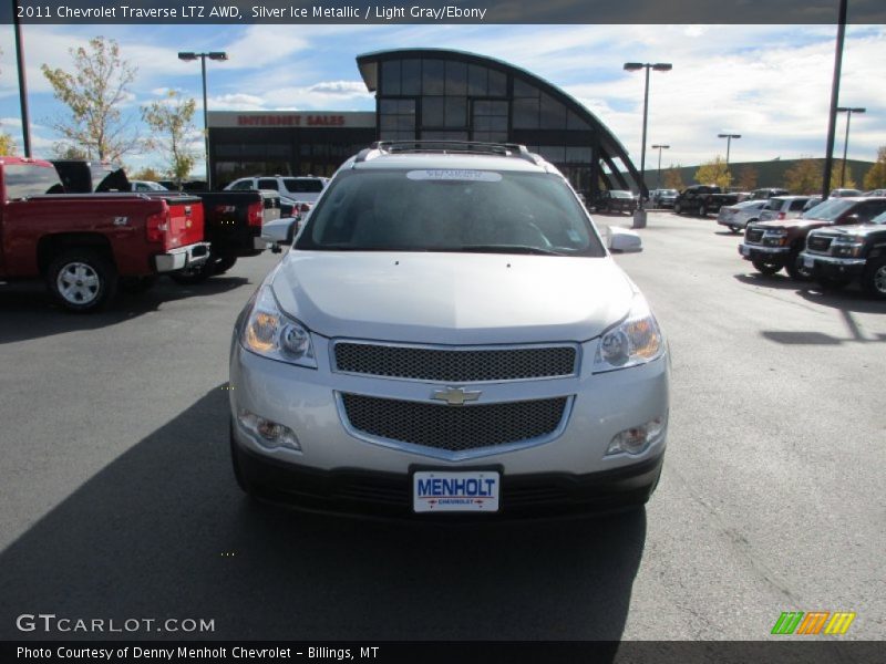 Silver Ice Metallic / Light Gray/Ebony 2011 Chevrolet Traverse LTZ AWD