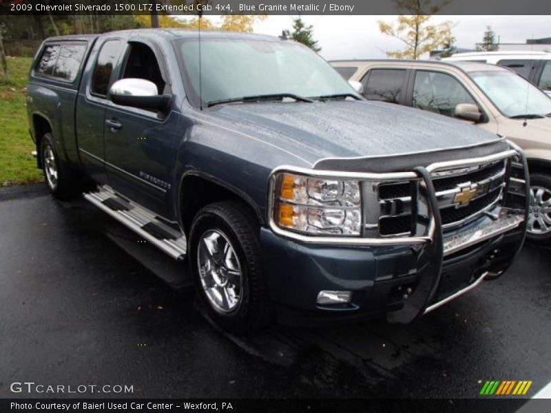 Blue Granite Metallic / Ebony 2009 Chevrolet Silverado 1500 LTZ Extended Cab 4x4