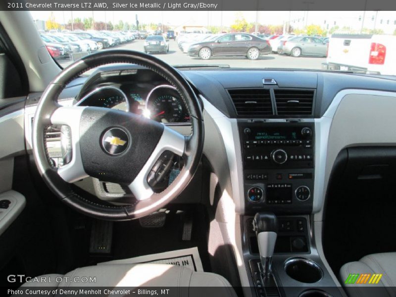 Silver Ice Metallic / Light Gray/Ebony 2011 Chevrolet Traverse LTZ AWD