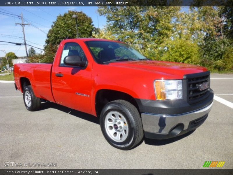 Fire Red / Dark Titanium 2007 GMC Sierra 1500 Classic SL Regular Cab