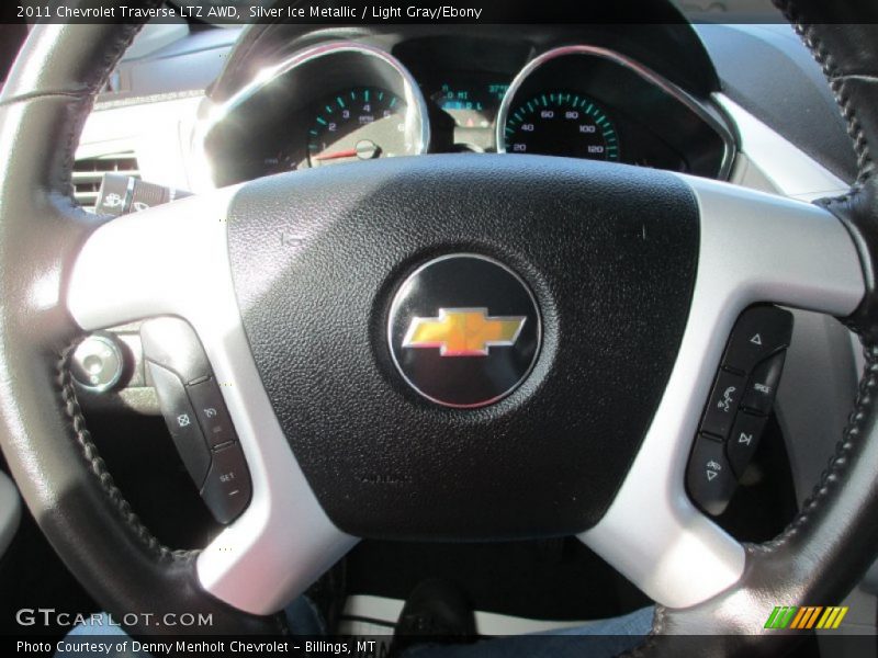 Silver Ice Metallic / Light Gray/Ebony 2011 Chevrolet Traverse LTZ AWD
