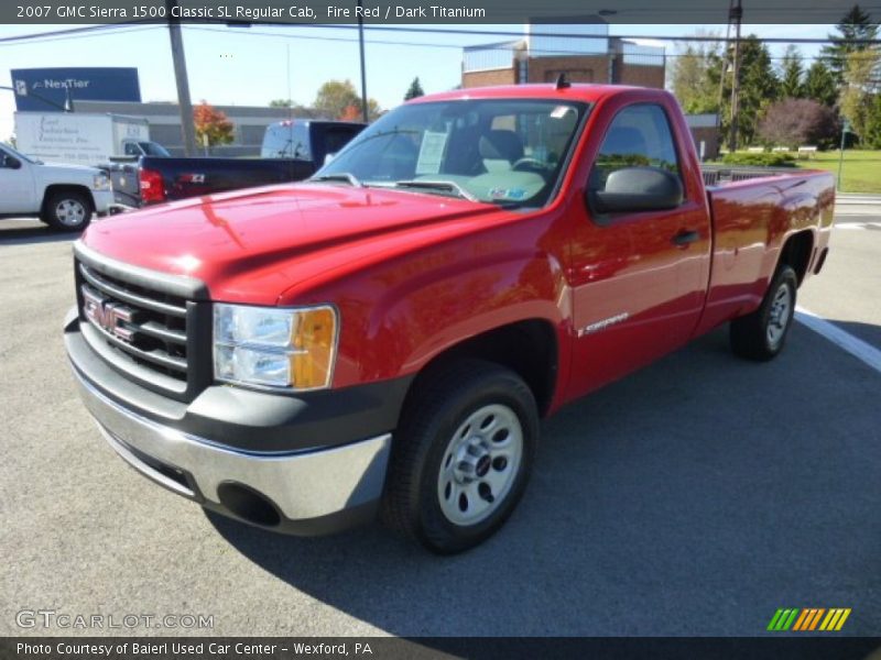 Fire Red / Dark Titanium 2007 GMC Sierra 1500 Classic SL Regular Cab