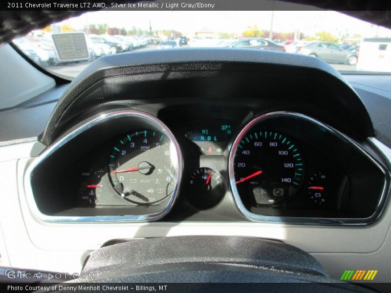 Silver Ice Metallic / Light Gray/Ebony 2011 Chevrolet Traverse LTZ AWD
