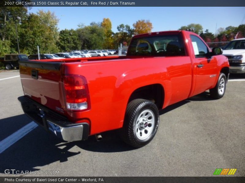 Fire Red / Dark Titanium 2007 GMC Sierra 1500 Classic SL Regular Cab