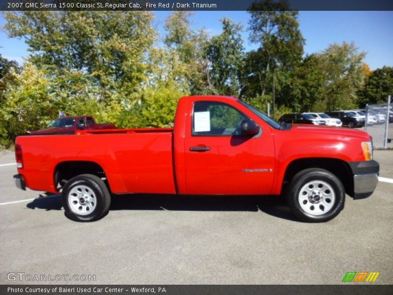 Fire Red / Dark Titanium 2007 GMC Sierra 1500 Classic SL Regular Cab