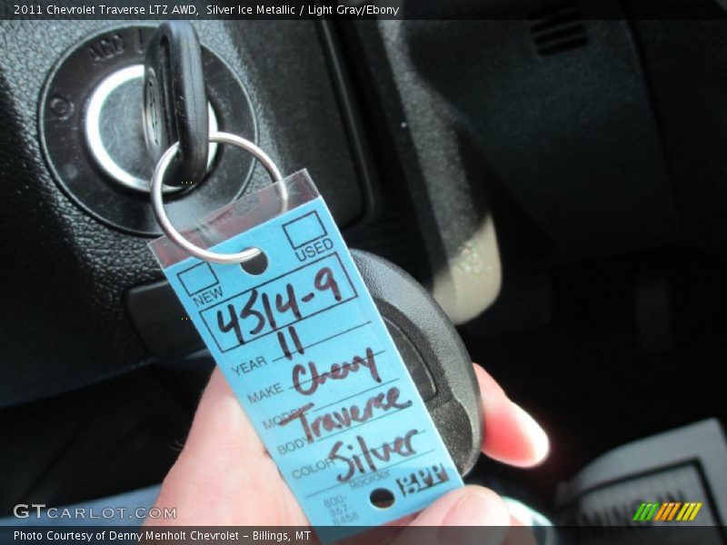 Silver Ice Metallic / Light Gray/Ebony 2011 Chevrolet Traverse LTZ AWD